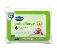 Silentnight Anti Allergy Soft Pillows 4 Pack - Soft Support Pillows with Bouncy Fibres Ideal for Front and Stomach Sleepers - Hypoallergenic and Machine Washable - Pack of 4
