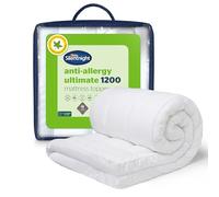 Silentnight Anti Allergy Ultimate Mattress Topper - 12cm Ultra Deep - Anti-Bacterial Dust Mites & Odour Protection - Luxury Fibadown™ Fibres & Box-Stitched Edge - Quilted Cover and Fit Straps, Double