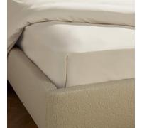 Silentnight Brushed Cotton Fitted Sheet - Soft Velvety Touch 100% Cotton - Cosy Warmth Feel - Breathable Brushed Hypoallergenic Fitted Sheet with Elasticated Corners, Almond Beige, Double
