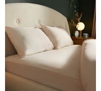 Silentnight Brushed Cotton Double Fitted Sheet - Soft Velvety Touch 100% Cotton - Cosy Warmth Feel for Colder Nights - Breathable Lightly Brushed Hypoallergenic Fitted Sheet, Double Bed, Natural