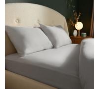 Silentnight Brushed Cotton Double Fitted Sheet - Soft Velvety Touch 100% Cotton - Cosy Warmth Feel for Colder Nights - Breathable Lightly Brushed Hypoallergenic Fitted Sheet, Double Bed, Grey