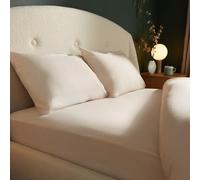 Silentnight Brushed Cotton Fitted Sheet - Soft Velvety Touch 100% Cotton - Cosy Warmth Feel - Breathable Brushed Hypoallergenic Fitted Sheet with Elasticated Corners, Natural, Double