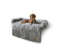 Silentnight Calming Dog Sofa Protector - Pet Sofa Cover Protector Bed for Dogs Cats with Non Slip Base and Soft Plush Fabric Reducing Pet Anxiety - Machine Washable - Medium
