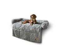 Silentnight Calming Dog Sofa Protector - Pet Sofa Cover Protector Bed for Dogs Cats with Non Slip Base and Soft Plush Fabric Reducing Pet Anxiety - Machine Washable - Small