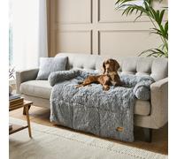 Silentnight Calming Dog Sofa Protector - Pet Sofa Cover Protector Bed for Dogs Cats with Non Slip Base and Soft Plush Fabric Reducing Pet Anxiety - Machine Washable - Small