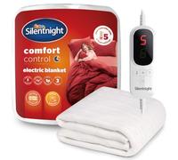 Silentnight Comfort Control Electric Blanket, Double Bed, 135x120cm | Heated Underblanket, 5 Heat Settings, Overheat Protection, Fast Heat Up, Easy Fit Straps, Machine Washable