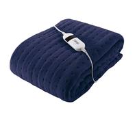 Silentnight Comfort Control Electric Heated Throw - Grey / Navy