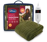 Silentnight Comfort Control Heated Throw Blanket - Luxury Fleece Electric Heated Blanket for Sofa Bed with 9 Heat Settings, Fast Heat-up and Safety S