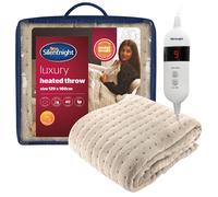 Silentnight Comfort Control Heated Throw Blanket - Luxury Fleece Electric Heated Overblanket for Sofa Bed with 9 Heat Settings, Fast Heat-up Safety S