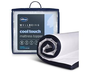 Silentnight Cooling Double Mattress Topper - Extra Thick 8cm Deep Memory Foam Cool Mattress Topper Pad Perfect for Overheaters Machine Washable Cover - Double Bed