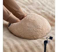 Silentnight Cosy Cuddles USB Heated Foot Warmer - Super Soft Teddy Boucle for Snuggly & Warm Feet - 3 Heat Settings Soothes Aches and Pains - Portable for Home, Camping & Traveling - Washable, Natural