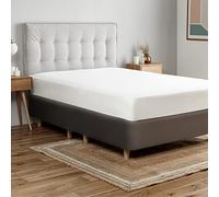 Silentnight Cotton Rich Double White Fitted Sheet Super Soft and Easy Care No-Iron Luxury Linen Bottom Bedsheet - Elastic Hem to Snugly Fit Around Your Mattress Complimenting Your Duvet Cover