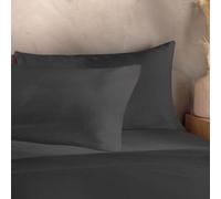 Silentnight Cotton Rich T180 Pillowcases - Charcoal - Pair