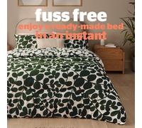 Silentnight Coverless Leaf Print Duvet Pillowcase Set Supersoft Stylish 1