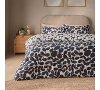 Silentnight Coverless Leaf Print Duvet & Pillowcase Set - Supersoft Stylish 10.5 Tog Bed Quilt - Two Reversible Designs - All Year Round Comfort No Cover Needed, Machine Washable, Navy, Single