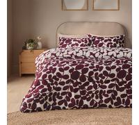 Silentnight Coverless Leaf Print Duvet & Pillowcase Set - Supersoft Stylish 10.5 Tog Bed Quilt - Two Reversible Designs - All Year Round Comfort No C