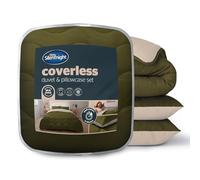 Silentnight Coverless Duvet And Pillowcase - 10.5 Tog - Olive/natural - Double