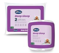 Silentnight Deep Sleep Double Duvet and Pillow Pair - 10.5 Tog Duvet Quilt Ideal for Spring Summer Autumn Winter with Medium Support Pillows 2 Pack - Hypoallergenic and Machine Washable - Double