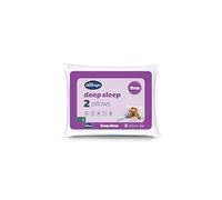 Silentnight Deep Sleep Firm Pillows 2 Pack ? Firm Support Side Sleeper Pillows with Fibre Core for Firmer Support Comfortable Bed Pillow ? Supportive