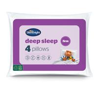 Silentnight Deep Sleep Firm Pillows 4 Pack ?Firm Support Side Sleeper Pillows with Fibre Core for Firmer Support Comfortable Bed Pillow ?Supportive