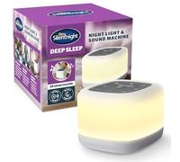 Silentnight Deep Sleep Night Light & Sound Machine - White Noise and Music - 28 Soothing Sounds for Baby Kids Adults - 8 Colours and 4 Breathing Exercises - Portable & Rechargeable, Wireless Bluetooth