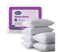 Silentnight Deep Sleep Pillow Pack of 6 - Soft Hotel Bed Pillows 6 Pack - Machine Washable Hollowfibre Sleep Easy Pillows,White