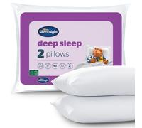 Silentnight Deep Sleep Pillows 2 Pack ? Medium Support Comfortable Hollowfibre Bed for Front, Back and Side Sleepers Machine Washable Hypoallergenic