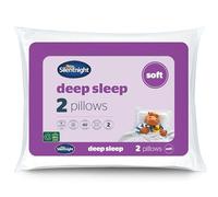 Silentnight Deep Sleep Pillows 2 Pack - Soft Support Pillows Comfortable Bed Pillow Designed for Front and Stomach Sleepers - Hypoallergenic and Machine Washable - Pack of 2