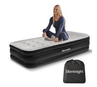 Silentnight Deep Sleep Ultimate Air Bed Single with Built in Pump ? High Rise Flocked Comfortable Airbed Mattress with Quick Inflation and Deflation