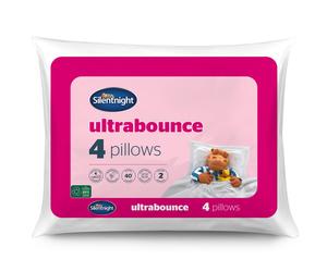 Silentnight Deluxe Ultrabounce Pillows 4 Pack ? Pack of 4 Medium Support Pillows for Back, Front and Side Sleepers with Deluxe Fibres Ensuring