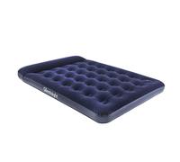 Silentnight Double Air Bed with BuilIn Foot Pump - Inflatable Flocked Blow Up Deep Premium Camping Mattress for Indoor and Outdoor Use with Beam Con