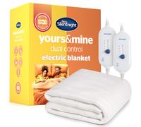 Silentnight Dual Control Electric Blanket Super King - Heated Electric Underblanket Bed Warmer Sheet with 3 Heat Settings, Easy Fit Straps and Split Controls - Machine Washable - Super King 160x200cm