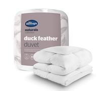 Silentnight Duck Feather Duvet - 10.5 Tog All Season Bed Quilt - Filled with Soft White Natural Duck Feathers for Superior Comfort - Down-Proof Cotton Cover - Breathable & Machine Washable, Single