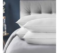 Silentnight Feather and Down Pillows 4 Pack - Luxury Hotel Quality Duck Feather Pillows with Breathable Cotton Cover and Anti-Bacterial - Machine Washable