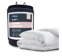 Silentnight Duck Feather and Down Duvet - Hotel Quality Luxury 13.5 Tog Double Winter Duvet Feather and Down Warm Cosy Quilt with Breathable Cotton Cover - Machine Washable - Double
