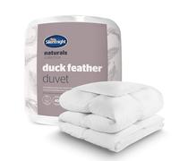 Silentnight Duck Feather Duvet - 10.5 Tog All Season Bed Quilt - Filled with Soft White Natural Duck Feathers for Superior Comfort - Down-Proof Cotton Cover - Breathable & Machine Washable, Super King