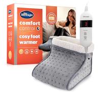 Silentnight Electric Foot Warmer for Cold Feet - Heated Foot Warmer with 3 Heat Settings, Super Soft Teddy Fleece Machine Washable Lining, and Overheat Protection - Warm Cosy - Grey