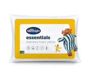 Silentnight Essential Memory Foam Core Pillow - Pack of 2 Memory Foam Core Pillows with Soft Hollowfibre Surround and Medium Firmness - 2 Pack