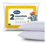 Silentnight Essentials Pillows 2 Pack - Soft Comfortable Soft Medium Support Pillows for Front, Stomach, Back and Side Sleepers - Hypoallergenic and Machine Washable - Pack of 2