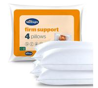 Silentnight Firm Support Pillows 4 Pack - Firm Pillows Ideal for Back and Side Sleepers with Fibre Core Centre for Head and Neck Support - Hypoallerg