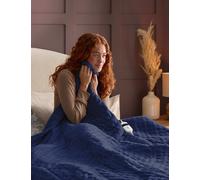 Silentnight Fleece Heated Throw Dark Navy
