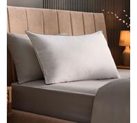 Silentnight Goose Feather and Down Pillow - Luxury Hotel Quality Pillow with Ethically Sourced Natural Goose Feather and Down - 100% Cotton Down-proof Cover - Machine Washable - Pack of 1