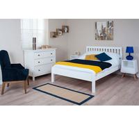 Silentnight Hayes White Wooden Bed Frame, King Size Dimensions: 5′ x 6′6″ (150cm x 200cm)