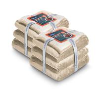 Silentnight Heat Genie Self Heating Giant Blanket - Cosy Warm Sherpa Fleece Throw with Unique Foil Layer to Retain Heat - Extra Large Reversible for Sofa Couch Bed Camping - 180x240cm, 2 Pack, Natural