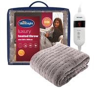 Silentnight Heated Throw Electric Over Blanket Soft Fleece Comfort Control Sofa