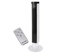 Silentnight Airmax 3400 Tower Fan - Oscillating 90° Cooling Fan for Bedroom Home Office with 9hr Timer, 4 Adjustable Speeds, Remote Control, Sleep Mode and Digital Display - 50W - 34-inch