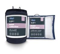 Silentnight Hotel Collection Bed Set - Luxury Hotel Quality 10.5 Tog Duvet and Pillow Pair Bundle - Premium Soft & Silk Touch - Hypoallergenic and Machine Washable, Double