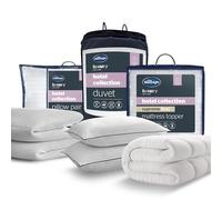 Silentnight Hotel Collection Complete Bed Set - Luxury Hotel Quality Pillow Pair, Mattress Topper and 10.5 Tog Duvet - Luxuriously Soft, Silky and Machine Washable, Double