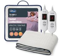 Silentnight Hotel Collection Double Electric Blanket - Luxury Cosy Comfort Covered in a Super Soft Fleece Fabric - Full Mattress Coverage with Easy Fit Straps - 3 Heat Settings, 193 x 137cm, Double