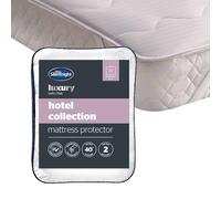 Silentnight Hotel Collection Mattress Protector - Luxury Quilted Soft Touch Cover - Hypoallergenic Bed Protector - Elasticated Corner Straps - Machine Washable - Hotel Style Comfort - Double